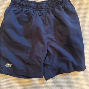 Lacoste Kids Navy Blue Taffeta Shorts - size 8